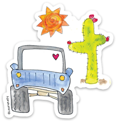 Vinyl Sticker-FOURWHEELSDESERT