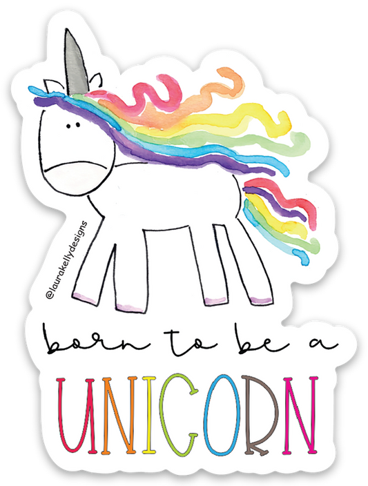 Vinyl Sticker - Born to Be a Unicorn