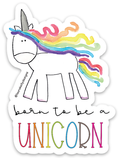 Vinyl Sticker - Born to Be a Unicorn