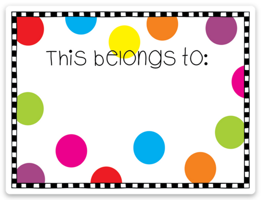 VINYL STICKER - BELONGS TO DOTS