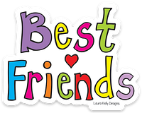 BEST FRIENDS VINYL STICKER