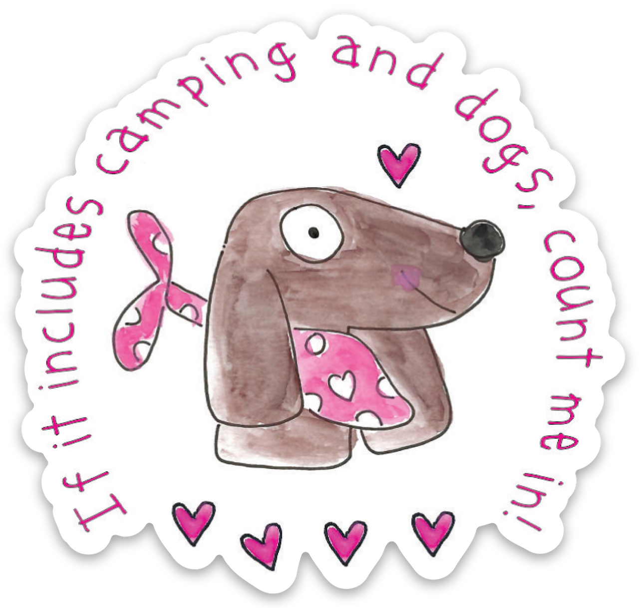 VINYL STICKER-CAMPINGDOG