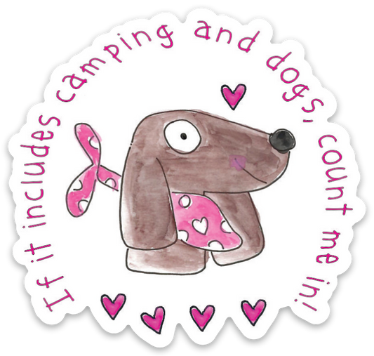 VINYL STICKER-CAMPINGDOG