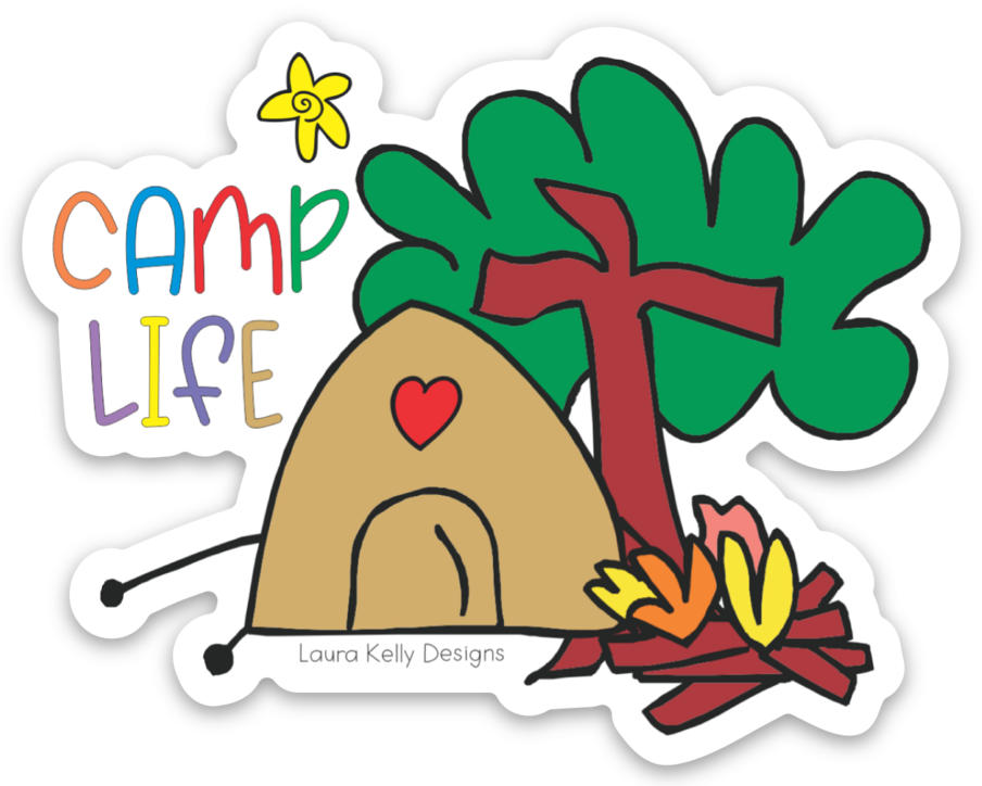 VINYL STICKER - CAMP LIFE TENT