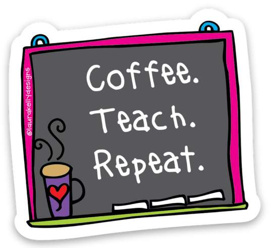 Vinyl Sticker-COFFEEREPEAT