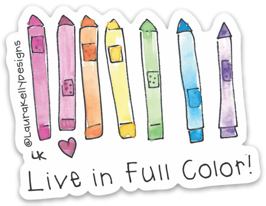 Vinyl Sticker - Live in Full Color