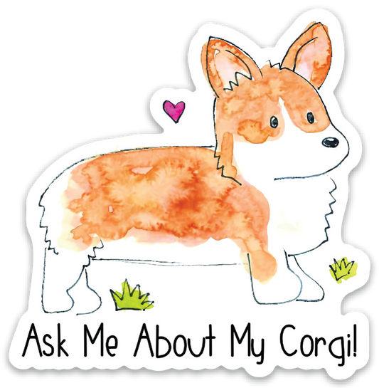 VINYL STICKER-CORGI