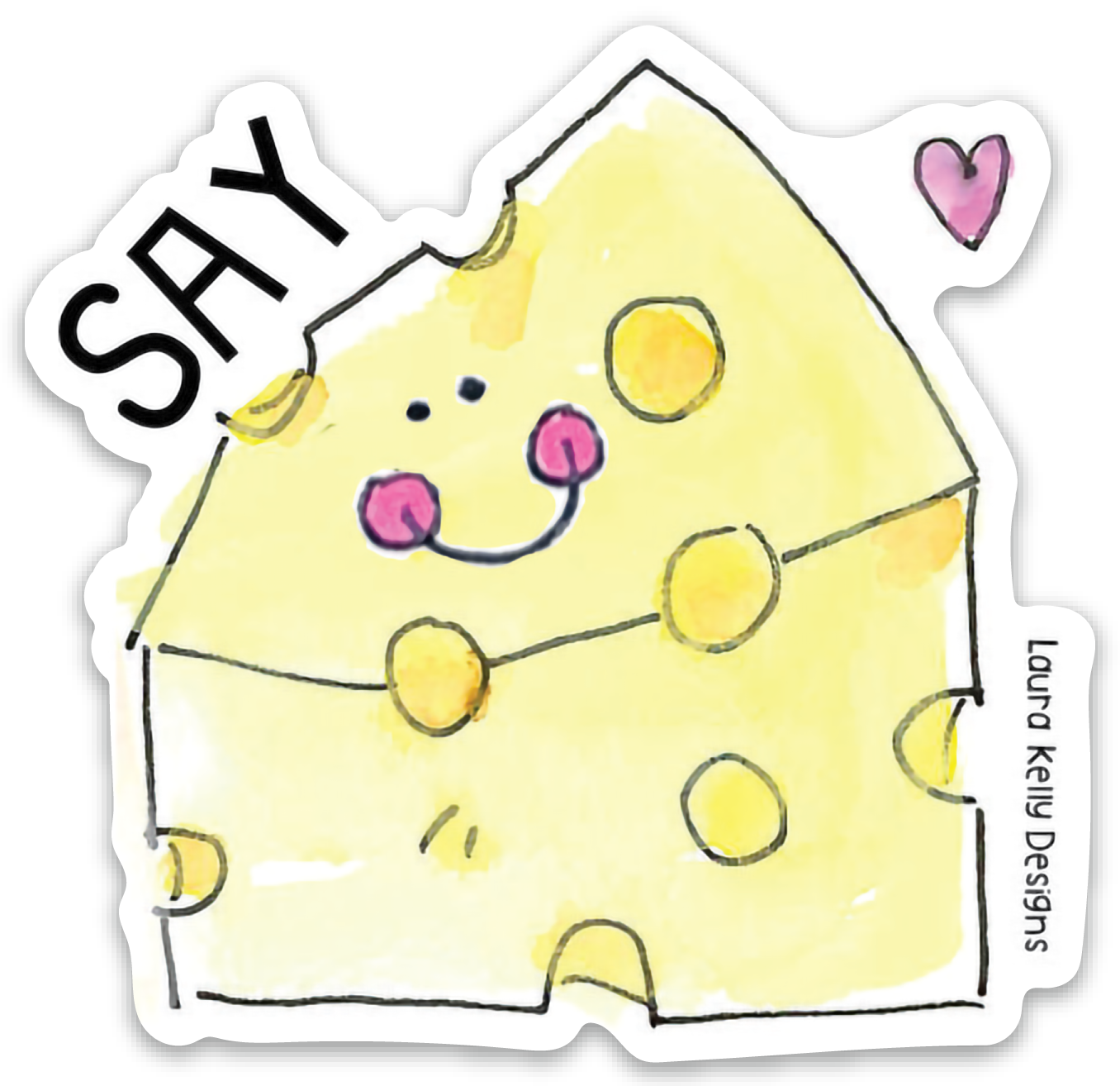 SAY CHEESE VINYL STICKER
