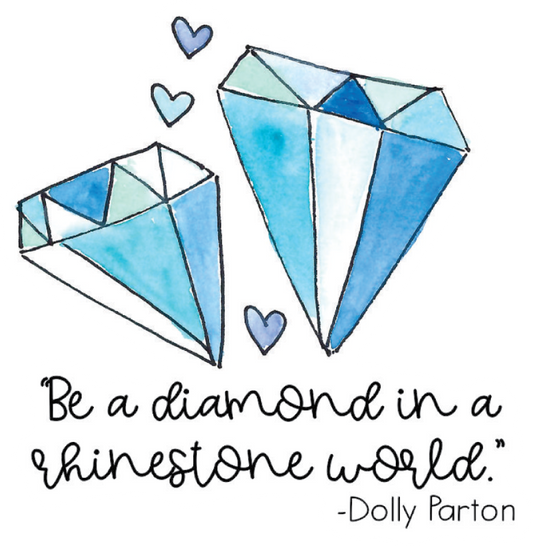 BE A DIAMOND VINYL STICKER