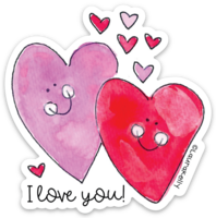 VINYL STICKER-HEARTS