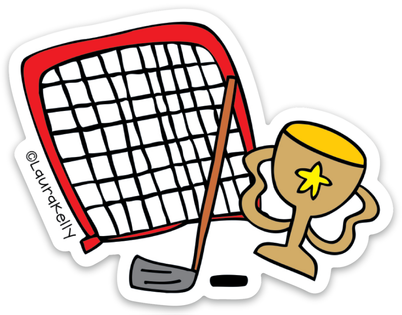 VINYL STICKER-HOCKEY
