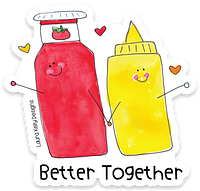KETCHUP MUSTARD VINYL STICKER