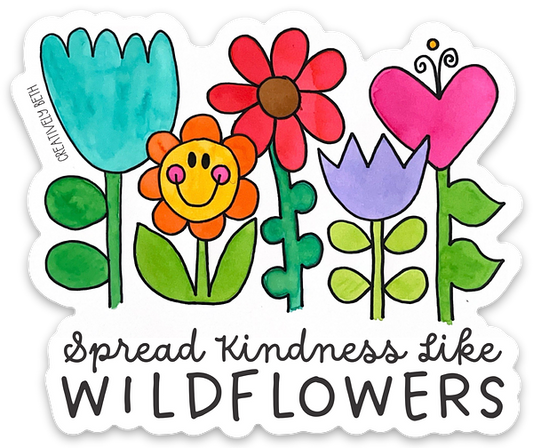 KINDNESS FLOWERS VINYL STICKER