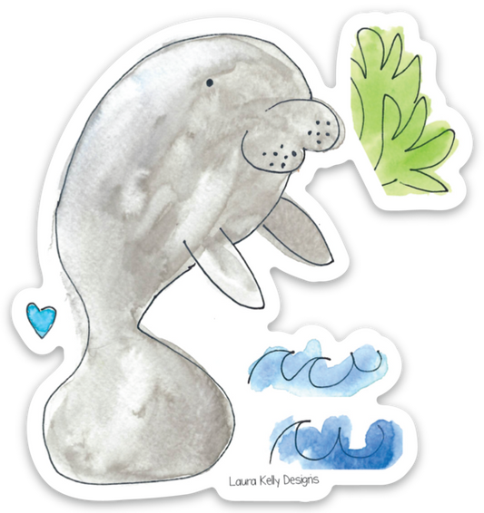 VINYL STICKER - MANATEE