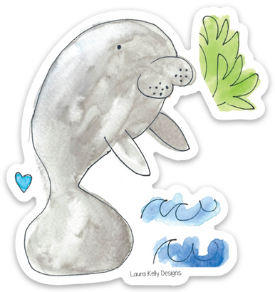 VINYL STICKER - MANATEE