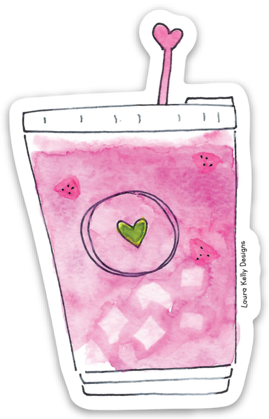 VINYLSTICKER-PINK DRINK