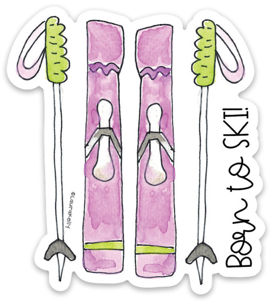 VINYL STICKER-PINKSKIS