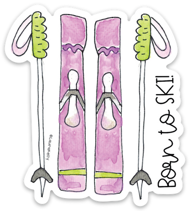 VINYL STICKER-PINKSKIS
