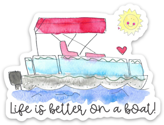 Vinyl Sticker - Pontoon