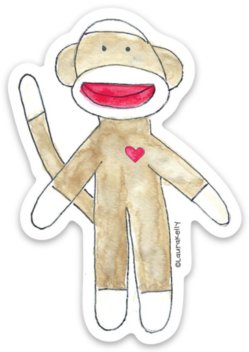 Vinyl Sticker - Sock Monkey
