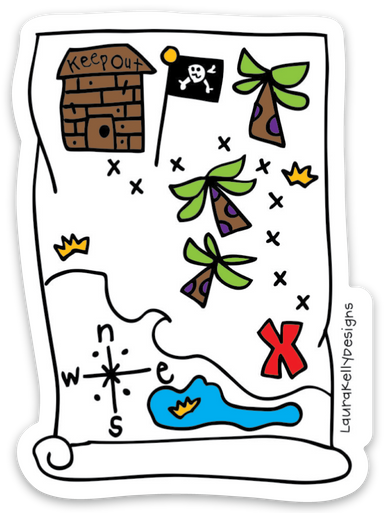 Vinyl Sticker-TREASUREMAP