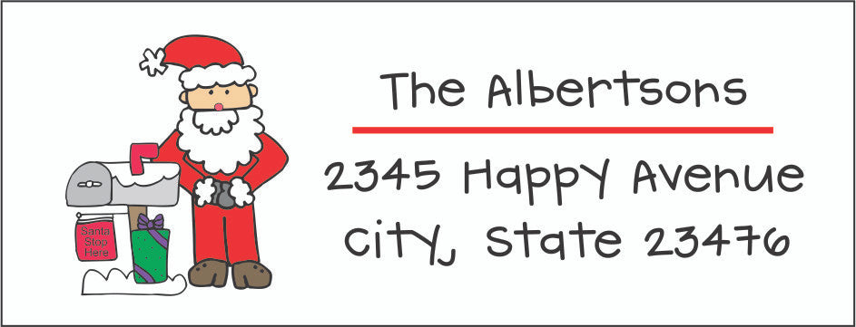 Return Address  Label Santa Mail
