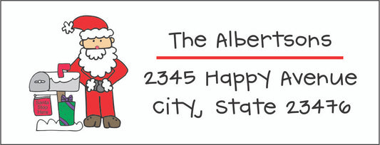 Return Address  Label Santa Mail