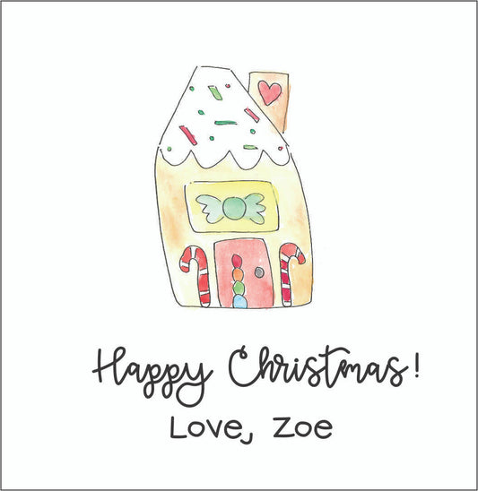 Square Gift Tags - Christmas Gingerbread
