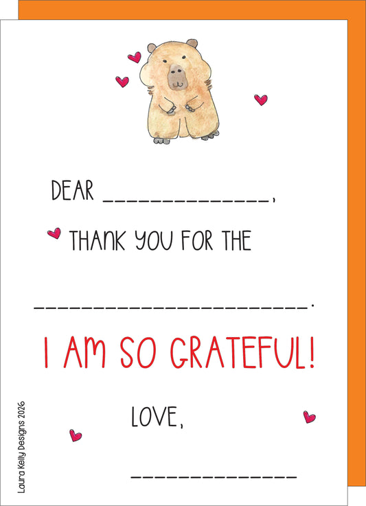 Fill In Thank You Notes - Capybara