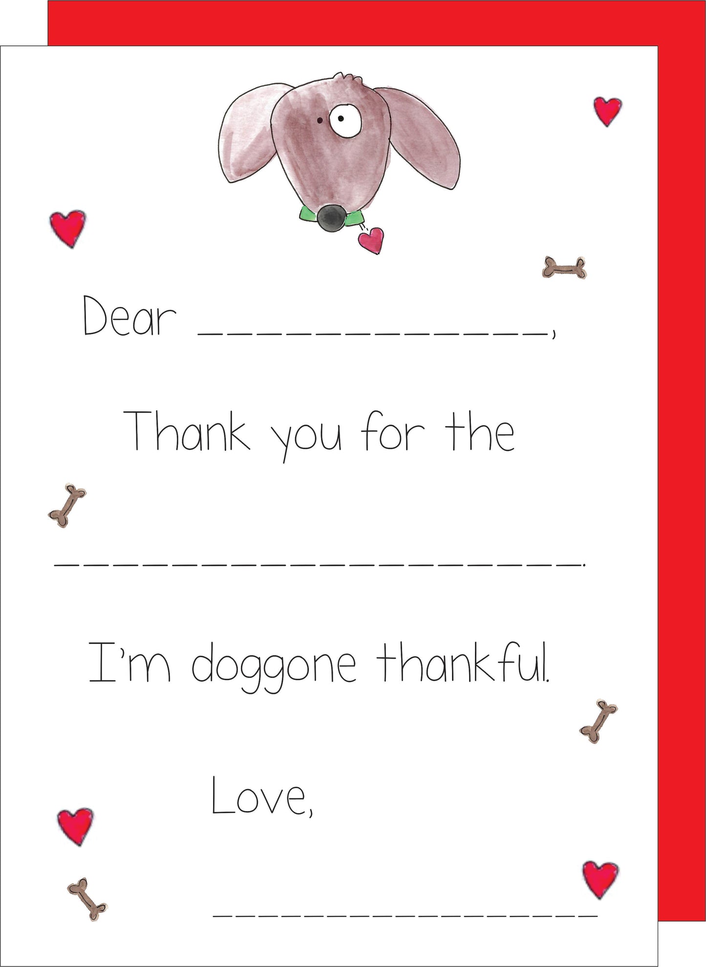 Fill In Thank You Notes - Dog