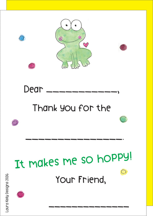 Fill In Thank You Notes - Frog