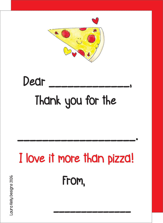 Fill In Thank You Notes - Pizza