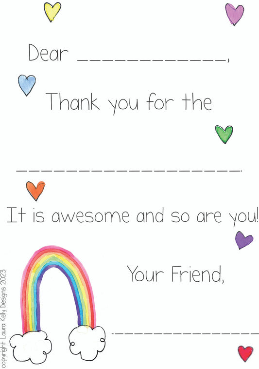 Thank You Notes - Rainbow