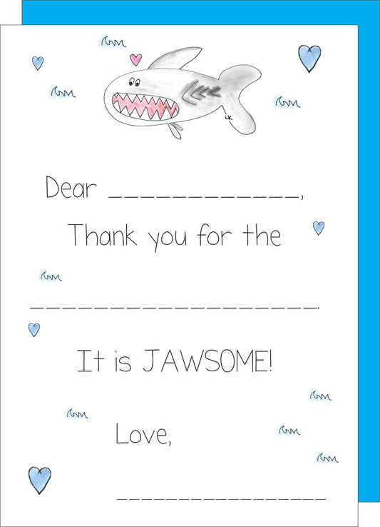 Fill In Thank You Notes - Shark
