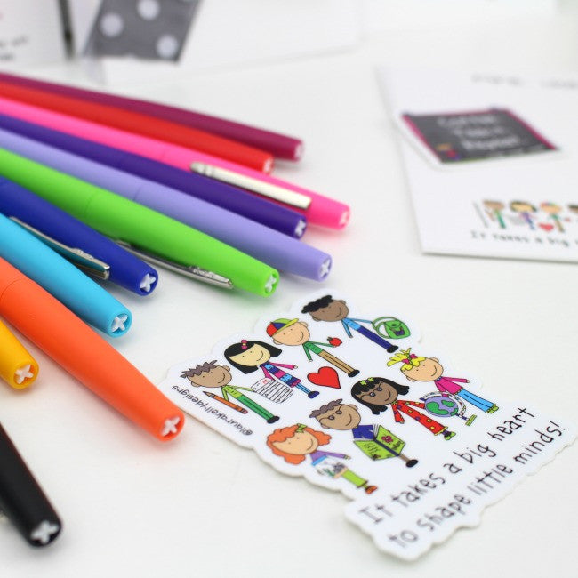 Back to School Note Card Set with Vinyl Stickers and FREE Flair Pens
