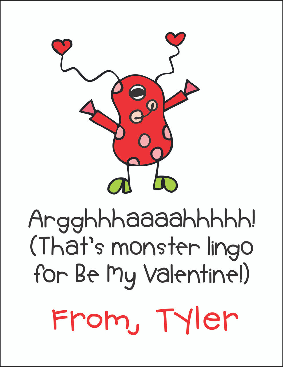 Valentine Cards Monster With Envelopes - Qty 28