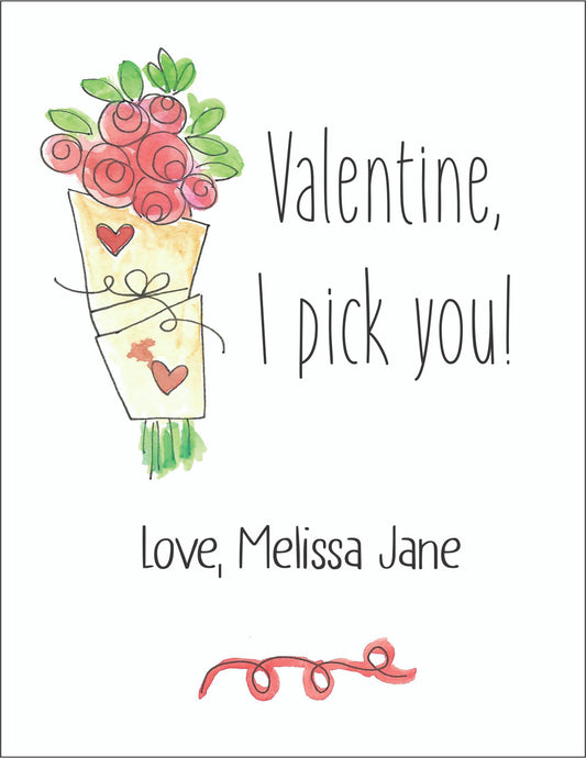 Valentine Cards Flowers With Envelopes - Qty 28