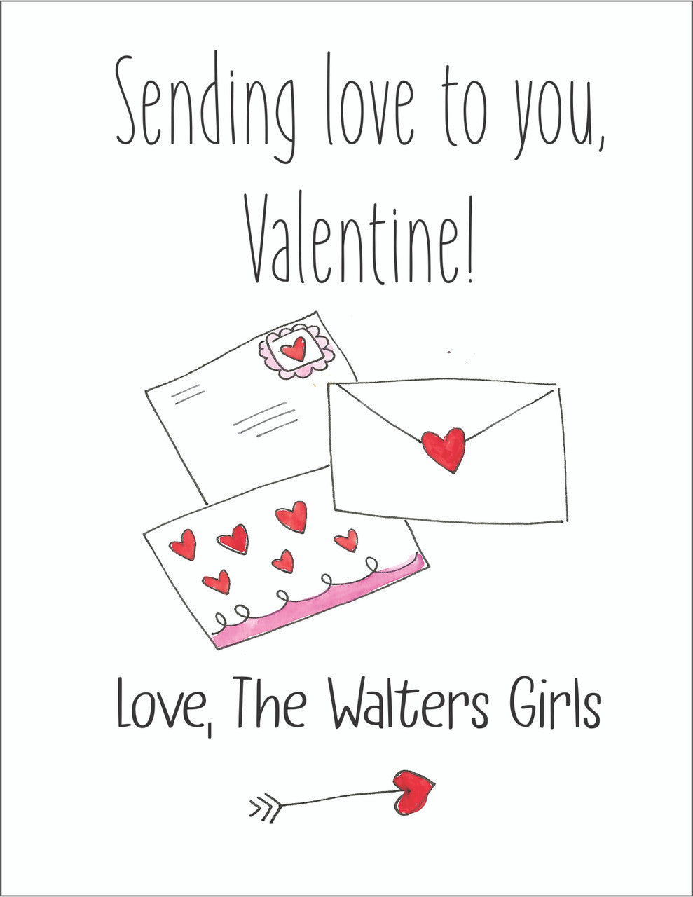 Valentine Cards Love Letters With Envelopes - Qty 28