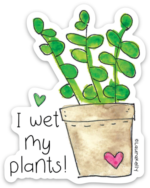 Vinyl Sticker-Wet Plants