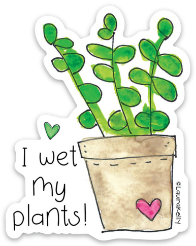 Vinyl Sticker-Wet Plants